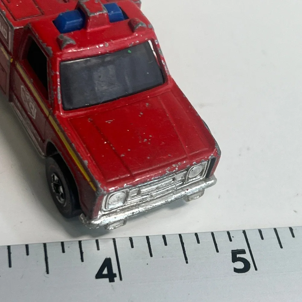 Hot Wheels 1974 Redline Emergency Unit Fire Truck Red Mattel Hong Kong Vintage